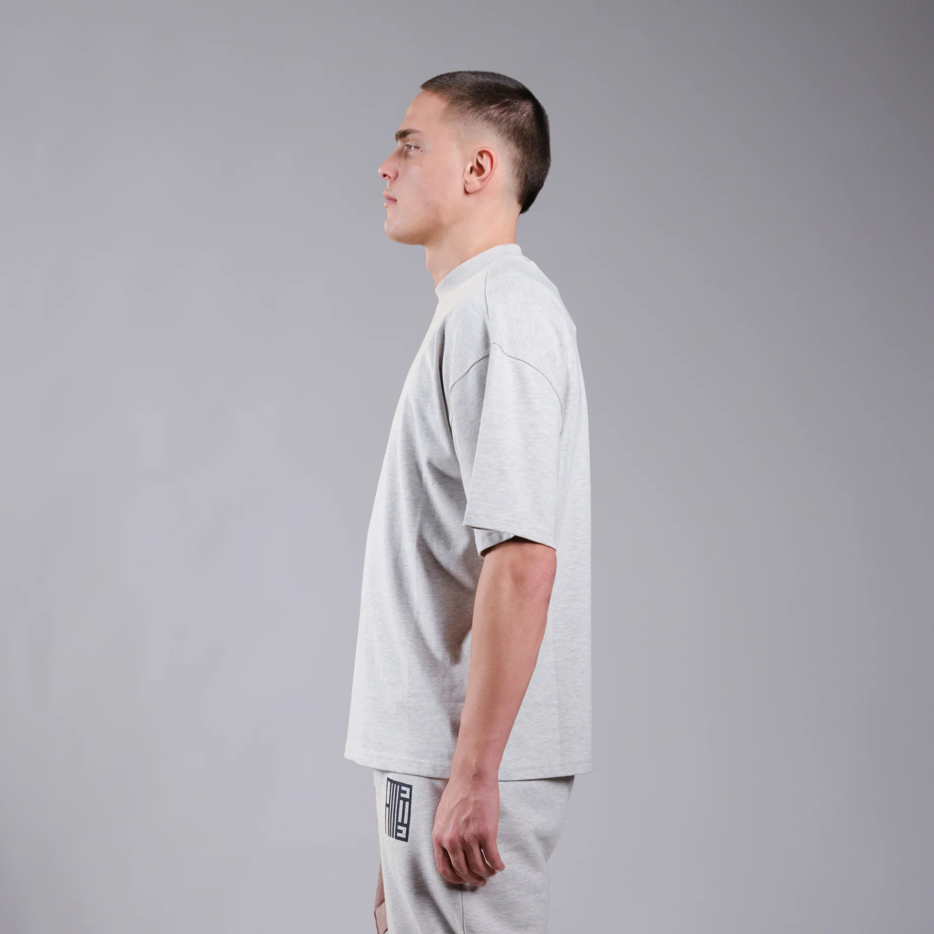 ESSENTIALS T-SHIRT OFF-WHITE MELANGE - Image 3