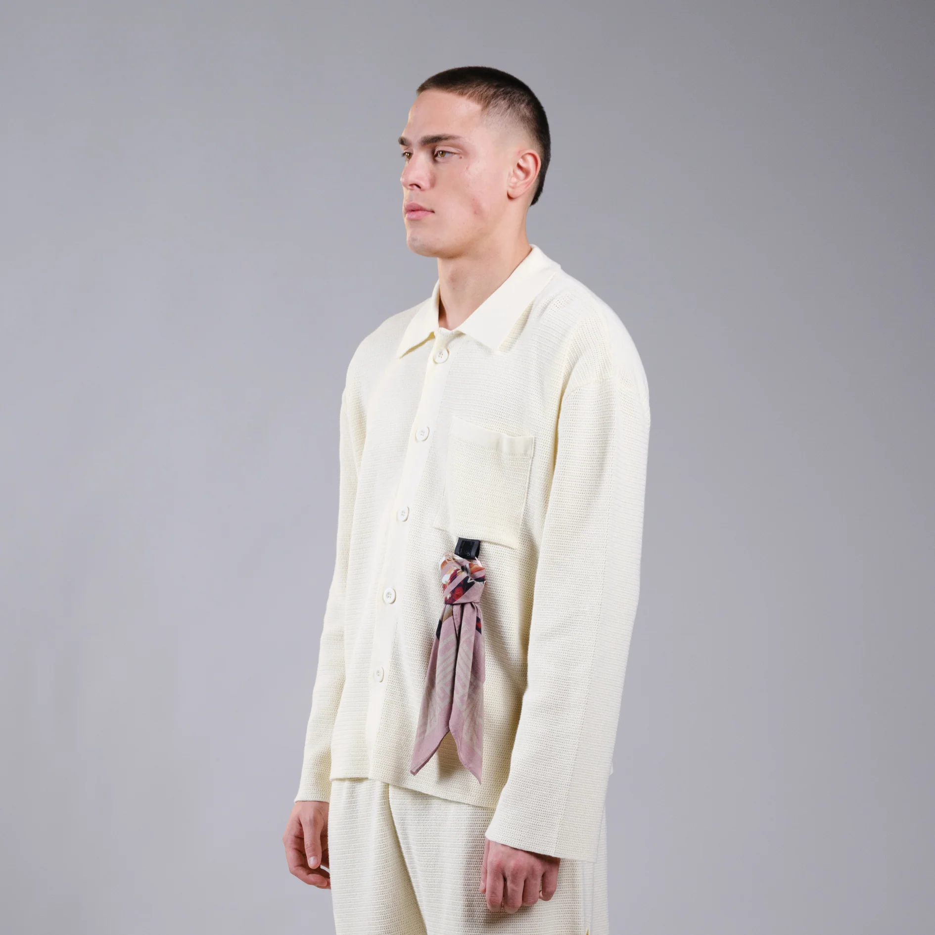 FASHION CROCHET POLO LONG SLEEVE - Image 3