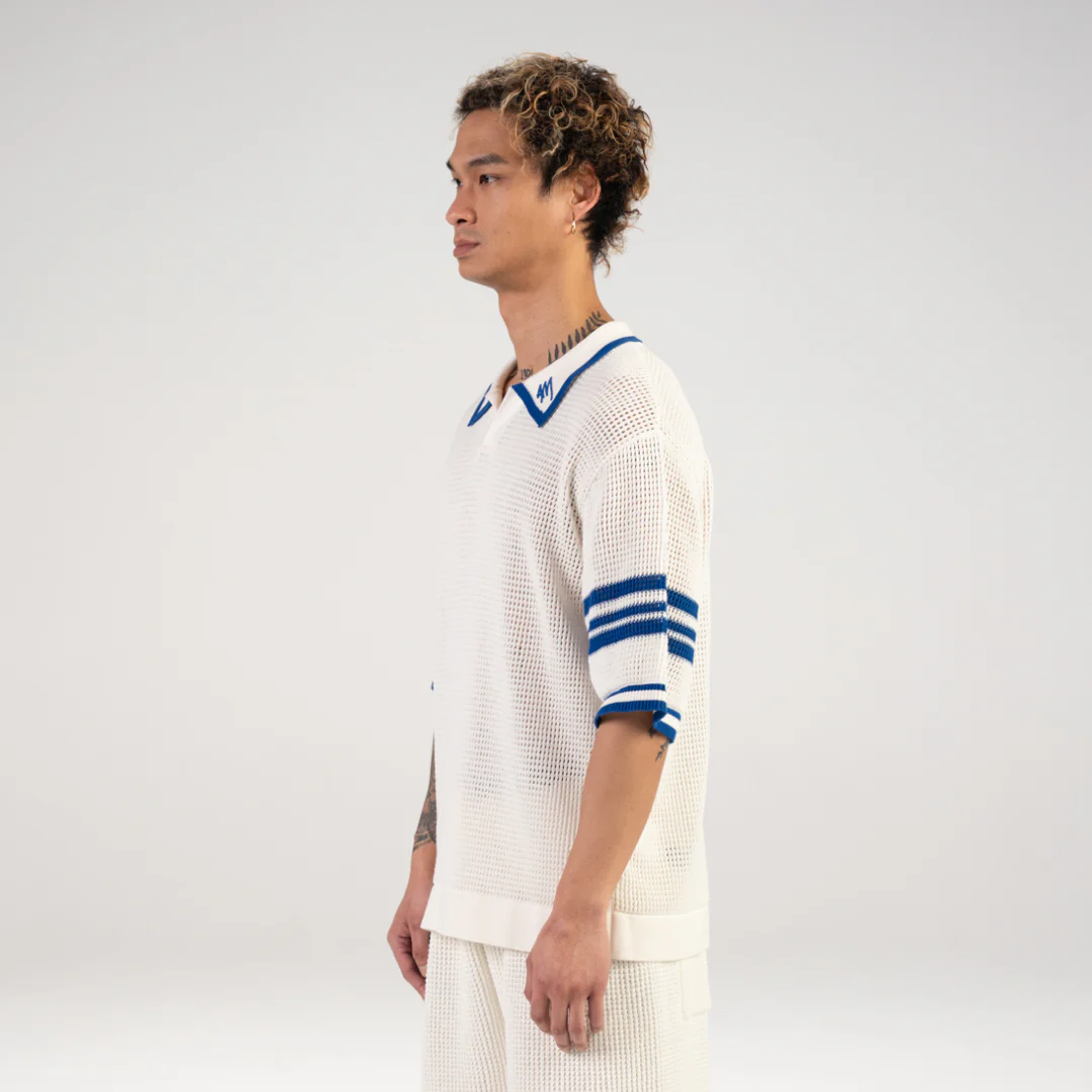 FASHION KNITTED POLO OFF WHITE - Image 2