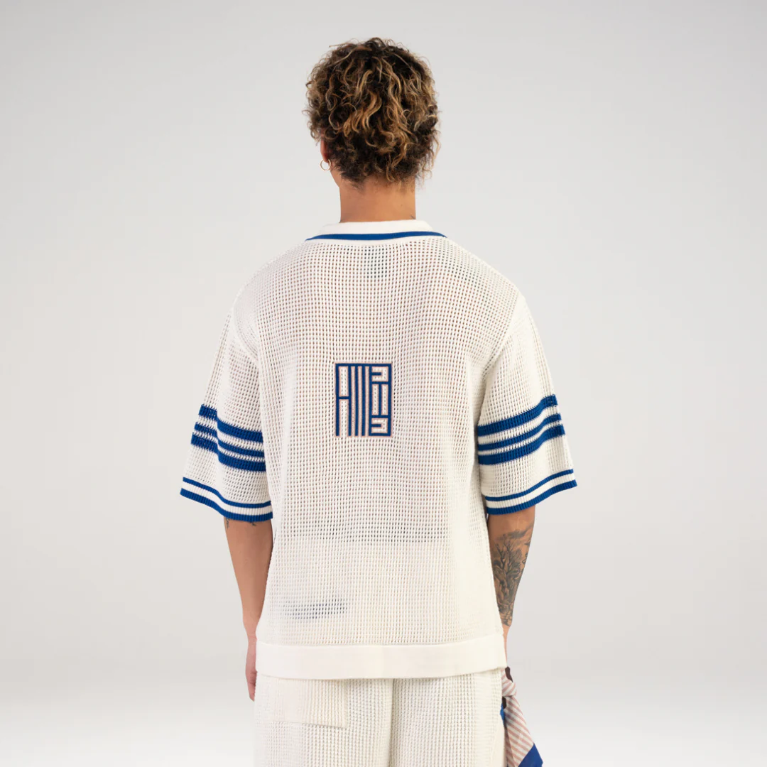 FASHION KNITTED POLO OFF WHITE - Image 3