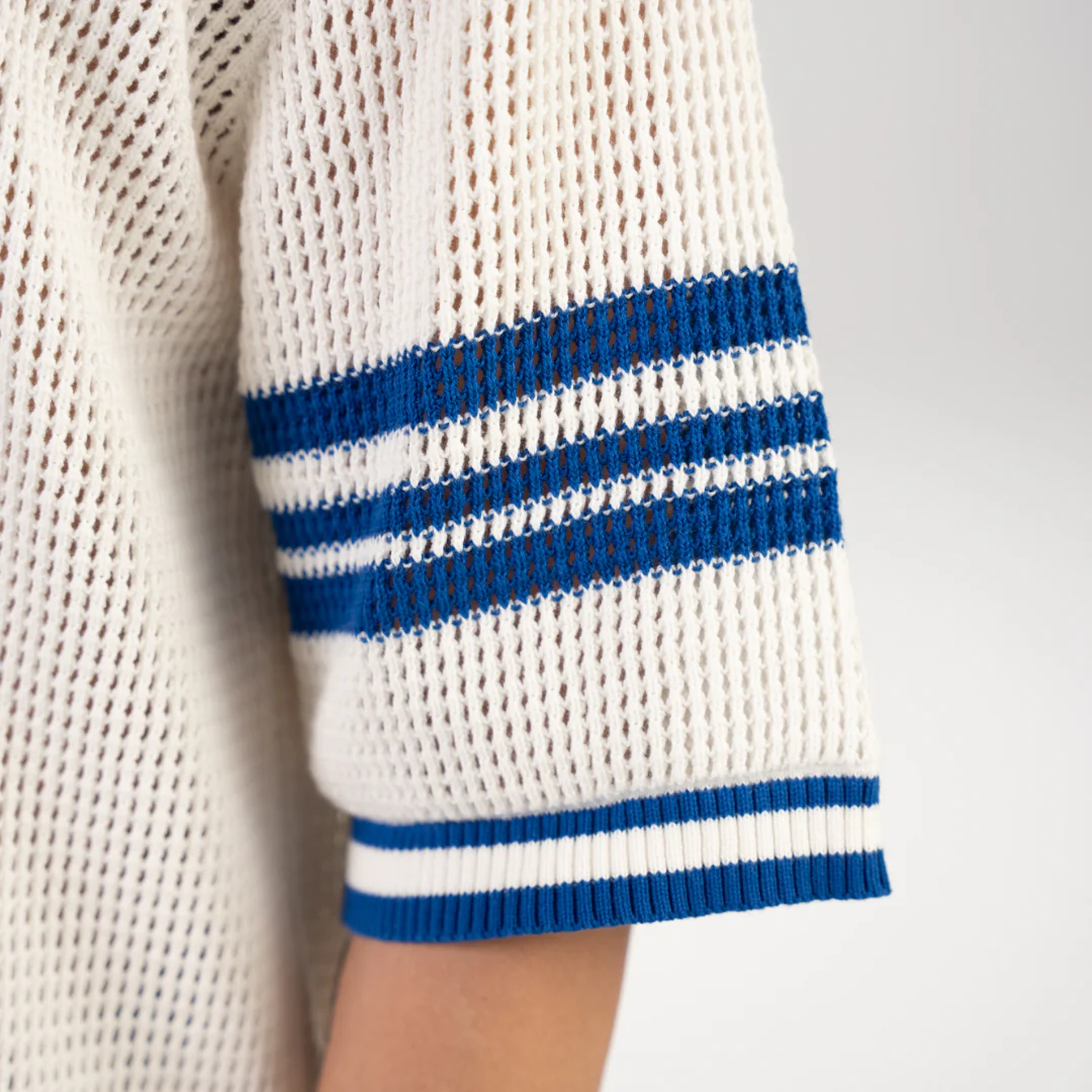 FASHION KNITTED POLO OFF WHITE - Image 4