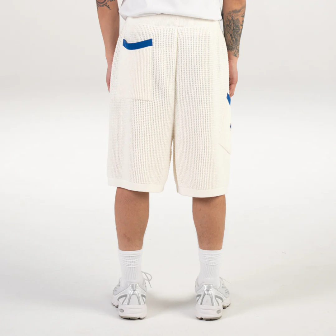 FASHION KNITTED SHORTS OFF WHITE - Image 3