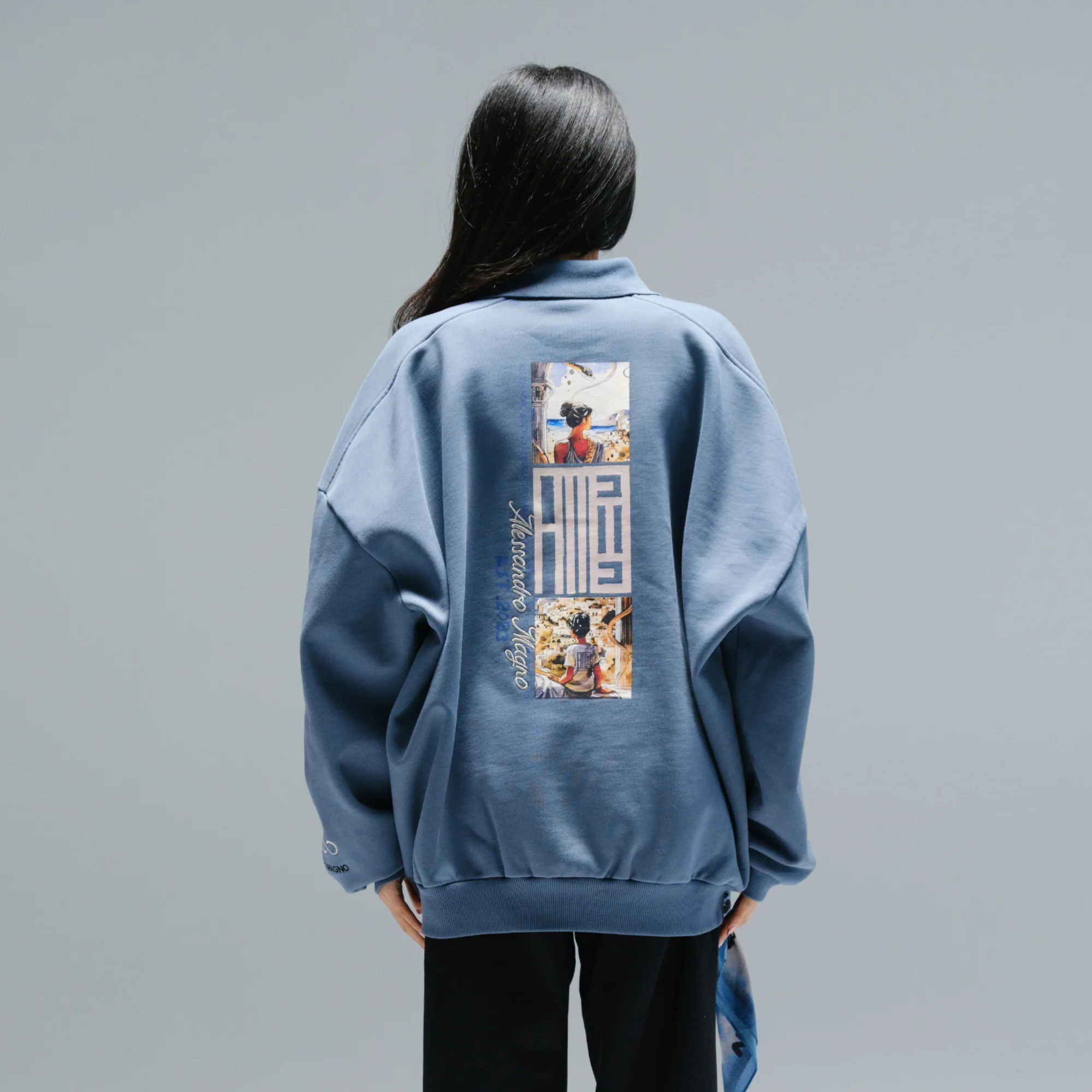 FASHION POLO LONGSLEEVE BLUE MIRAGE (Woman) - SOLD OUT - Image 4
